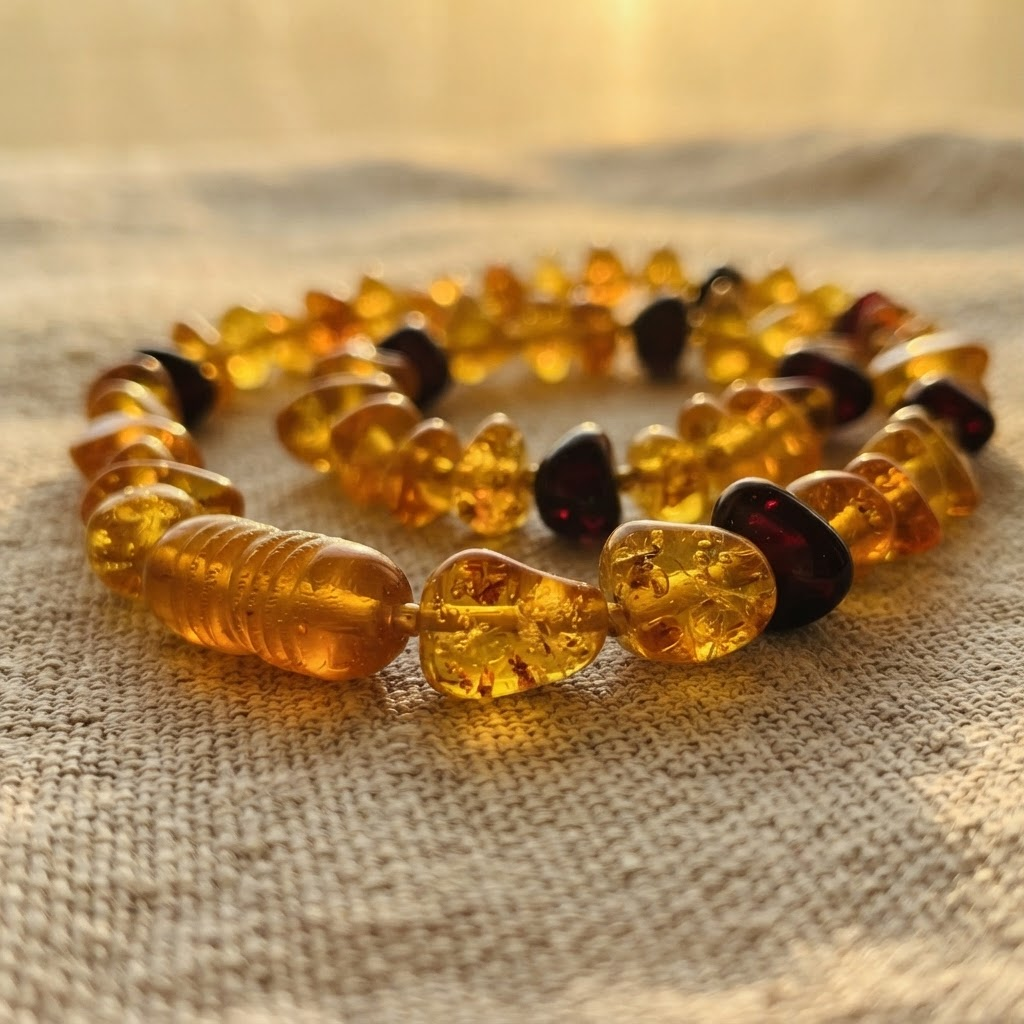 Margaret's Amber™ Daisy Choker Amber Necklace