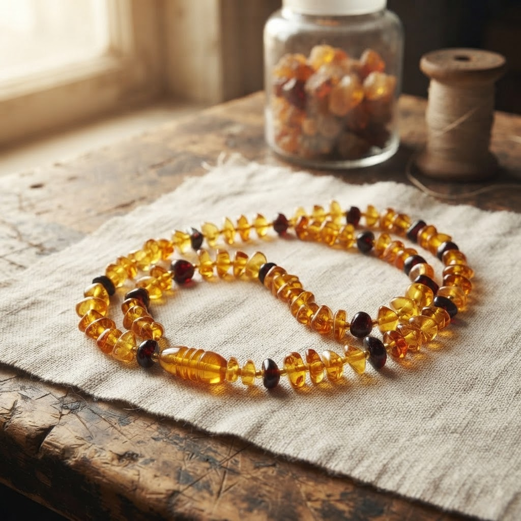 Margaret's Amber™ Daisy Choker Amber Necklace