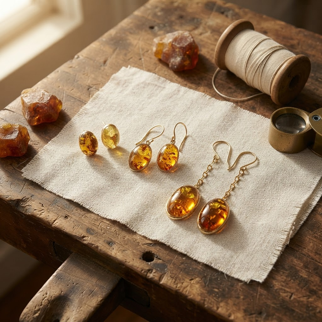 Margaret's Amber™ Sunday Wildflower Amber Earrings