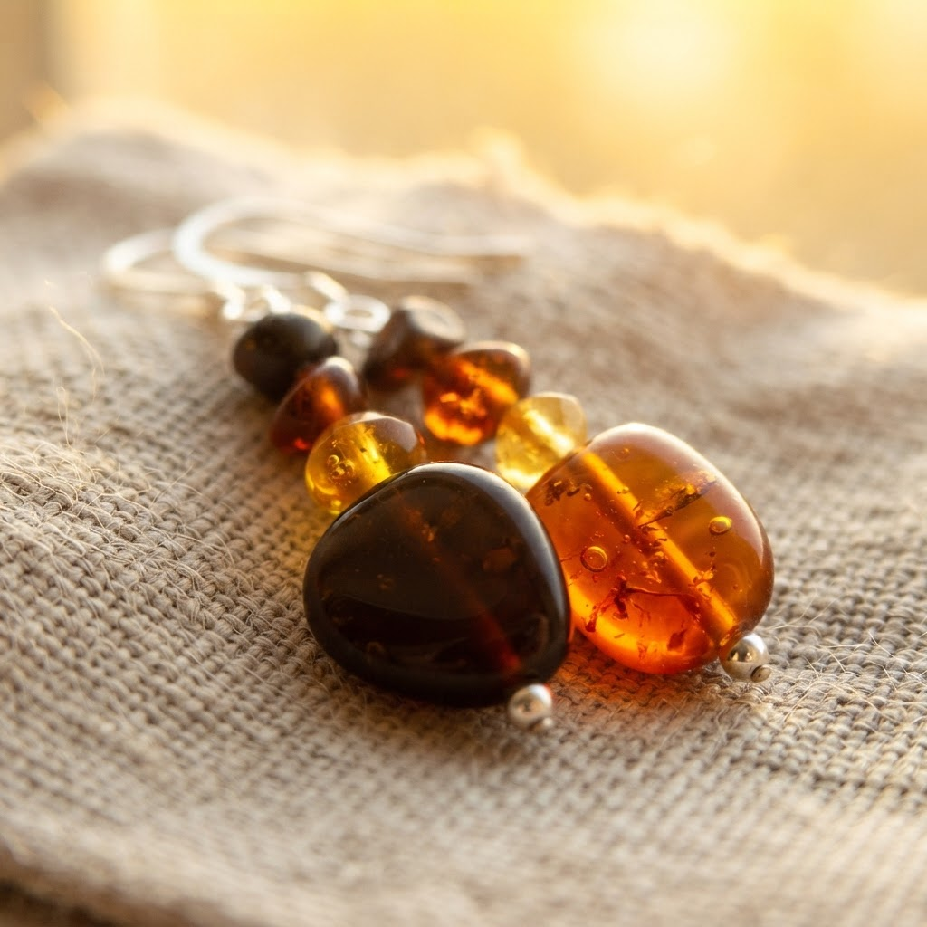 Margaret's Amber™ Kindle Raw Amber Earrings