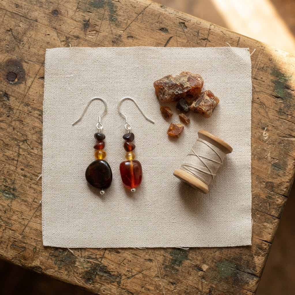 Margaret's Amber™ Kindle Raw Amber Earrings