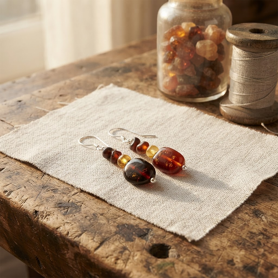 Margaret's Amber™ Kindle Raw Amber Earrings