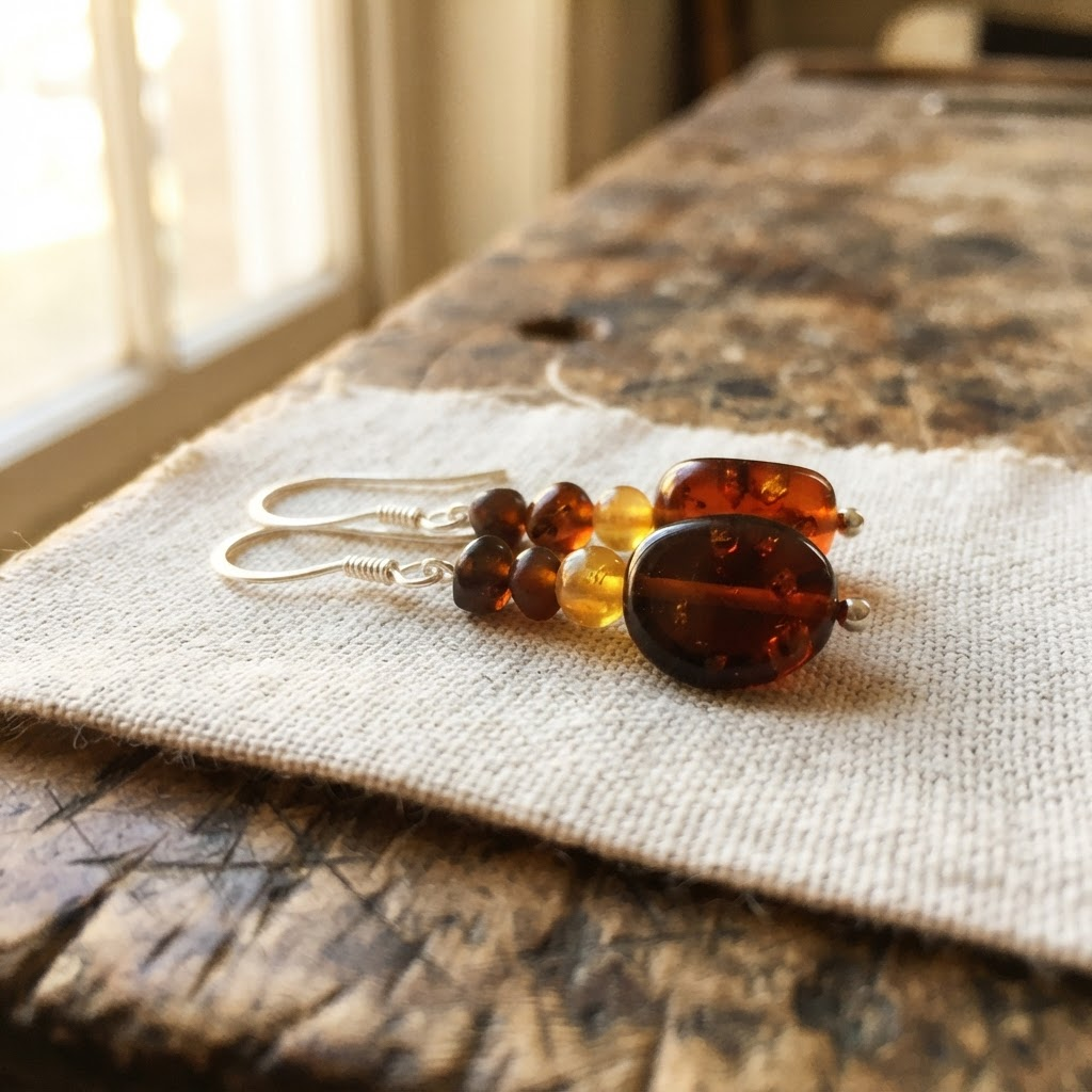 Margaret's Amber™ Kindle Raw Amber Earrings