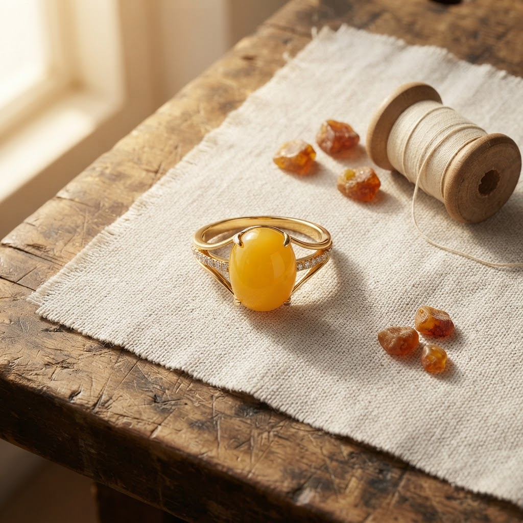 Margaret's Amber™ Clove Amber Ring