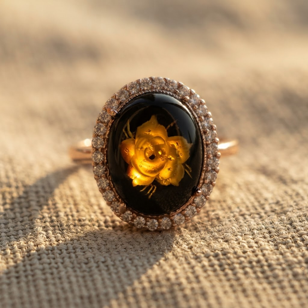 Margaret's Amber™ Creek Cherry Amber Ring
