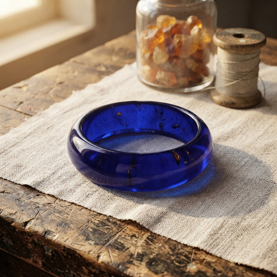 Margaret's Amber™ Birch Blue Amber Anklet