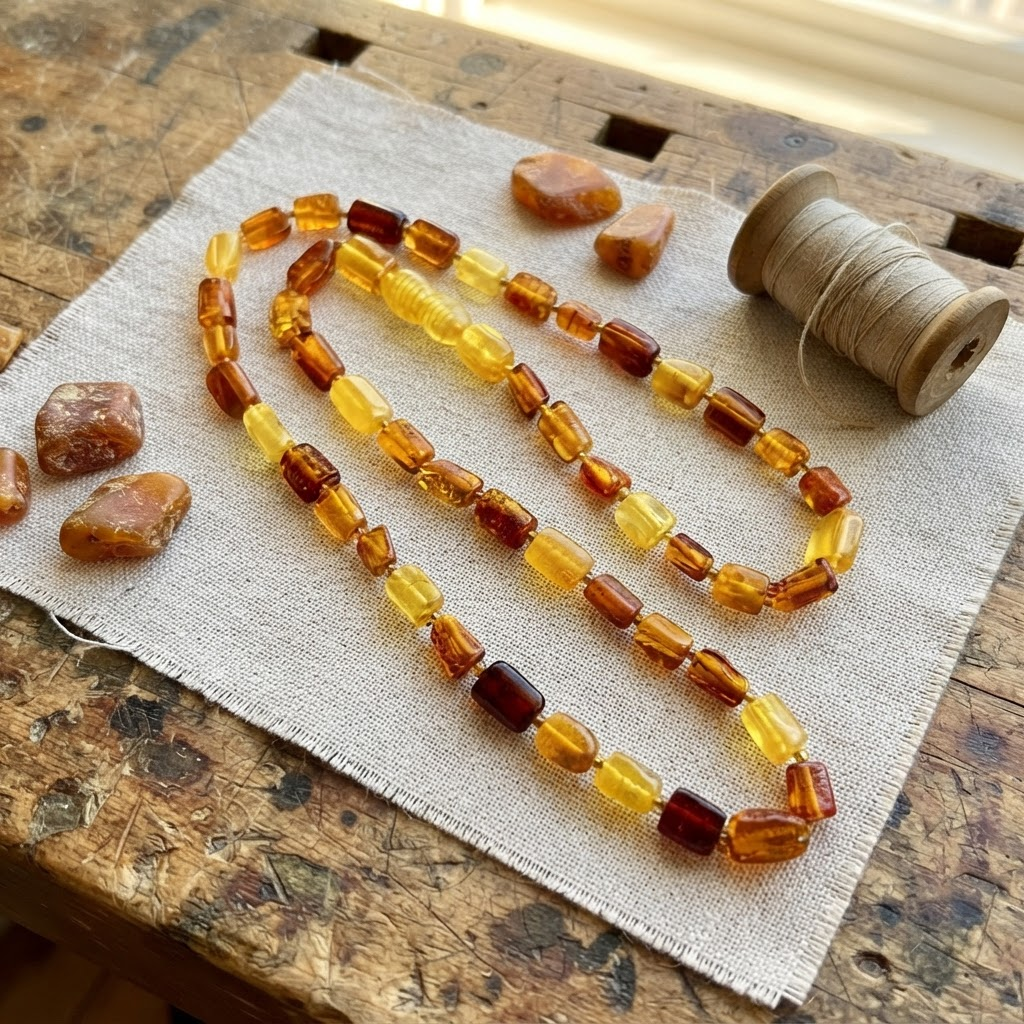 Margaret's Amber™ Honey Rainbow Choker Amber Necklace
