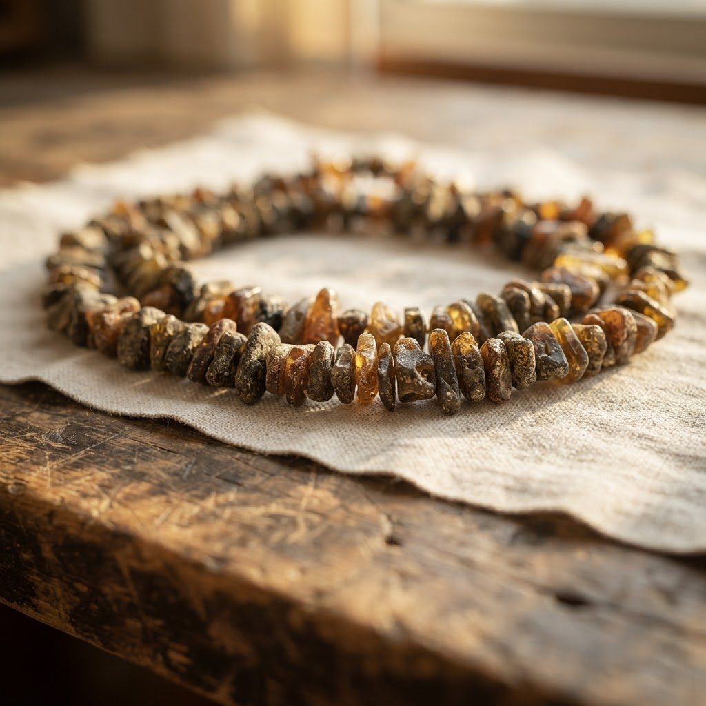 Margaret's Amber™ Hearthstone Raw Amber Necklace