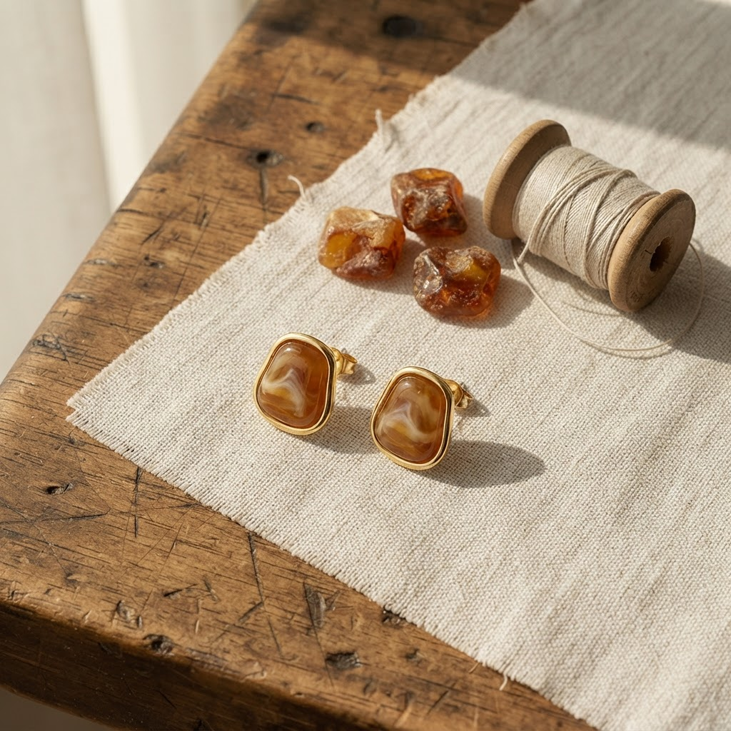 Margaret's Amber™ Ash Amber Earrings