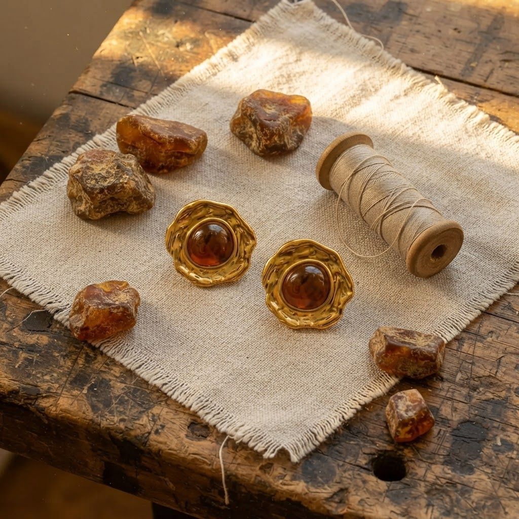 Margaret's Amber™ Sandbar Rainbow Amber Earrings
