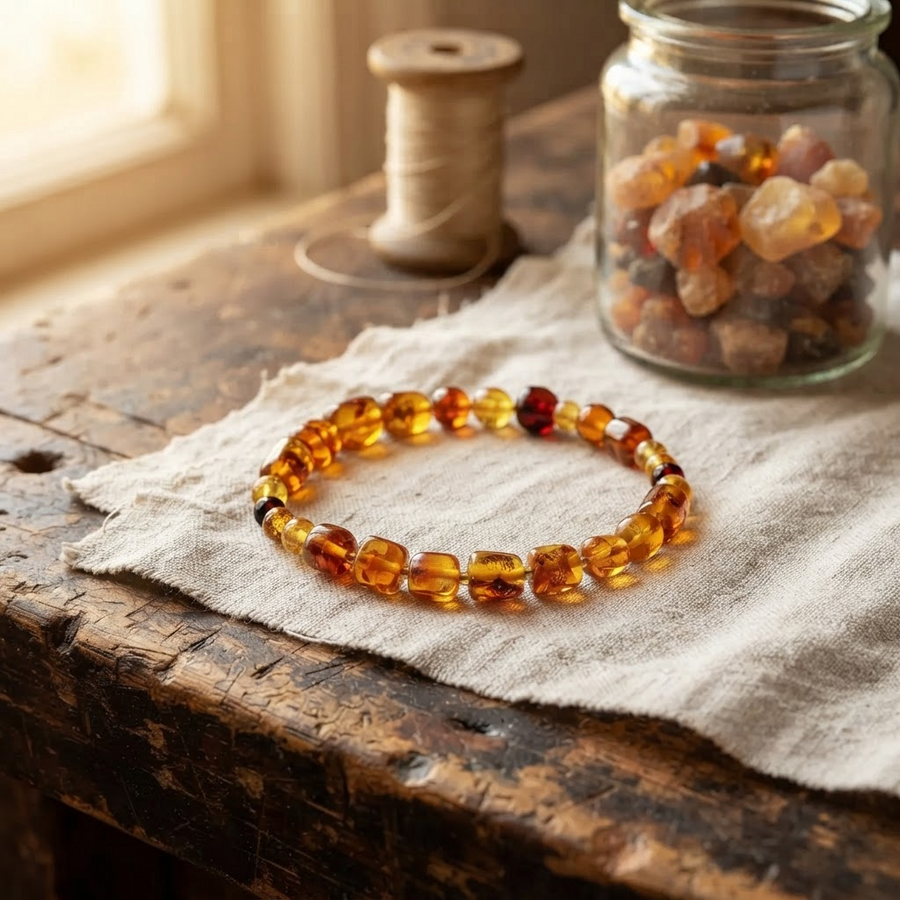 Margaret's Amber™ Cinder Honey Amber Bracelet