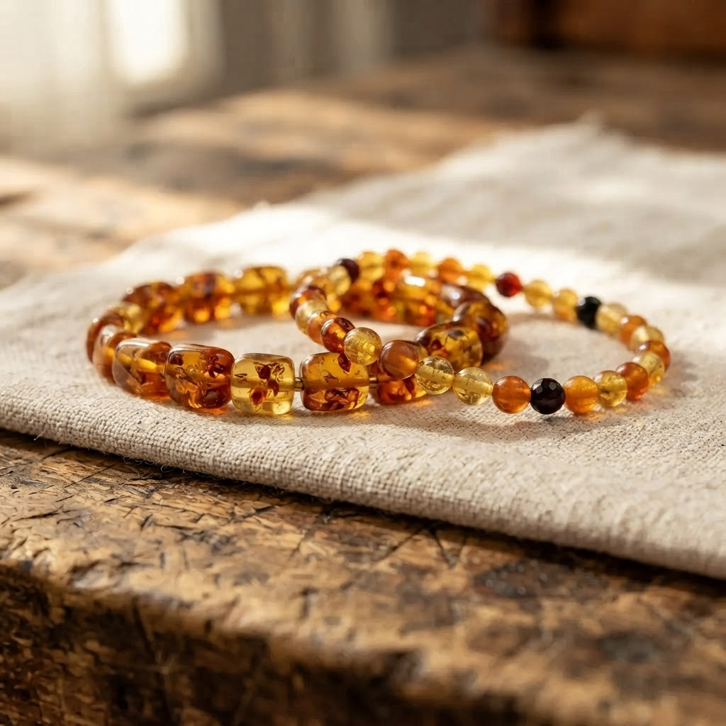 Margaret's Amber™ Cinder Honey Amber Bracelet