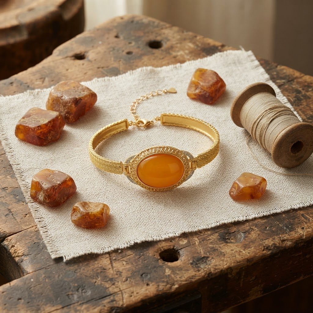 Margaret's Amber™ Pebble Honey Amber Bracelet